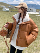 Jachetă căptușită din bumbac pentru femei, 2023, noua haină ușoară, caldă, casual, jachetă puf pentru femei, pardesiu cu guler