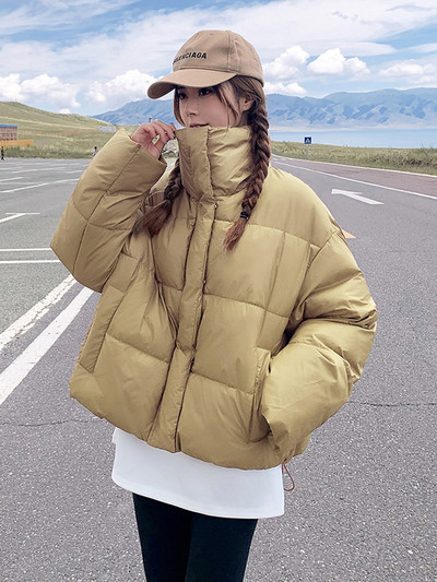 Jachetă căptușită din bumbac pentru femei, 2023, noua haină ușoară, caldă, casual, jachetă puf pentru femei, pardesiu cu guler