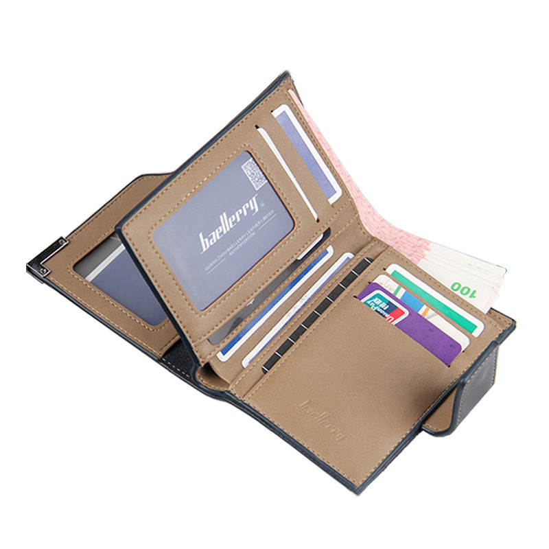 Baellerry Business Garsus prekės ženklas Prabangi piniginė Vyriška Piniginė Vyriška Pinigų Klipas piniginė Mažas portfelis cuzdan perse Portomonee carteras