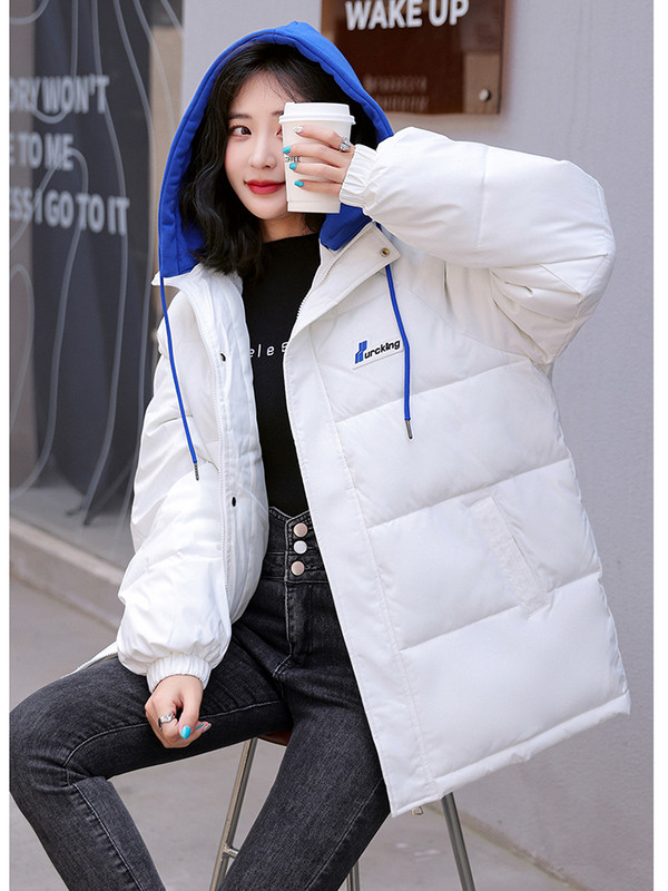 KBAT téli kabát női divatos kapucnis alkalmi parkok női vastag pehely pamut párnázott buborékkabát női túlméretes laza parka