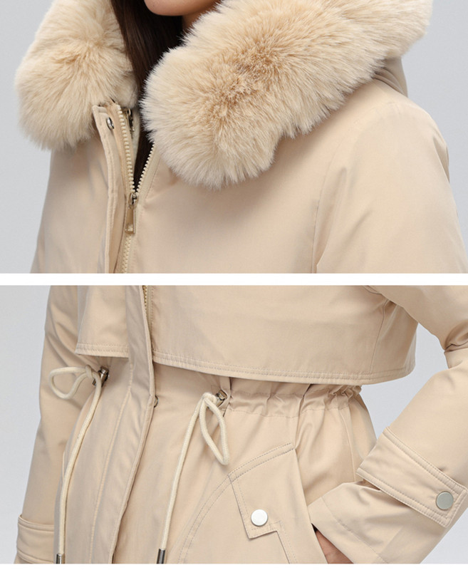 Iarna 2023 Parka pentru femei Jachete lungi, ocazional, detașabilă, căptușeală din lână, cu glugă, groasă, caldă, parcă, haină pentru femei.