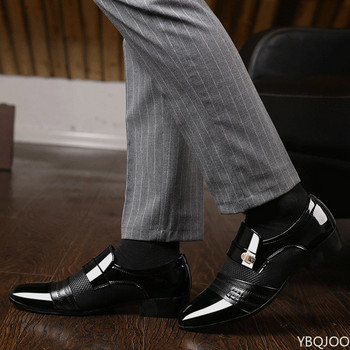 Обувки Мъжки приплъзващи мъжки рокли Oxfords Модни бизнес рокли Мъжки обувки 2020 Нови класически кожени мъжки костюми Обувки Мъжки обувки2023