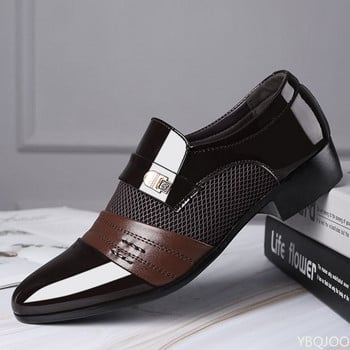 Обувки Мъжки приплъзващи мъжки рокли Oxfords Модни бизнес рокли Мъжки обувки 2020 Нови класически кожени мъжки костюми Обувки Мъжки обувки2023