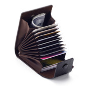 Moda Unisex Portofel din piele de afaceri ID Suport card de credit Husa carduri Organizator de buzunar Bani Telefon Geanta de monede Pasjeshouder Mannen