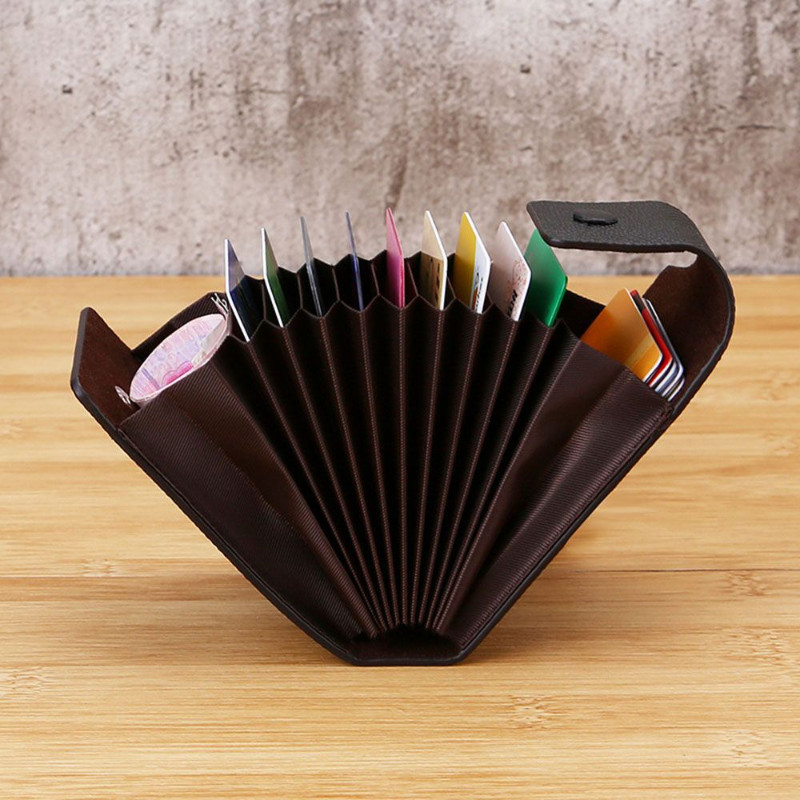 Moda Unisex Portofel din piele de afaceri ID Suport card de credit Husa carduri Organizator de buzunar Bani Telefon Geanta de monede Pasjeshouder Mannen