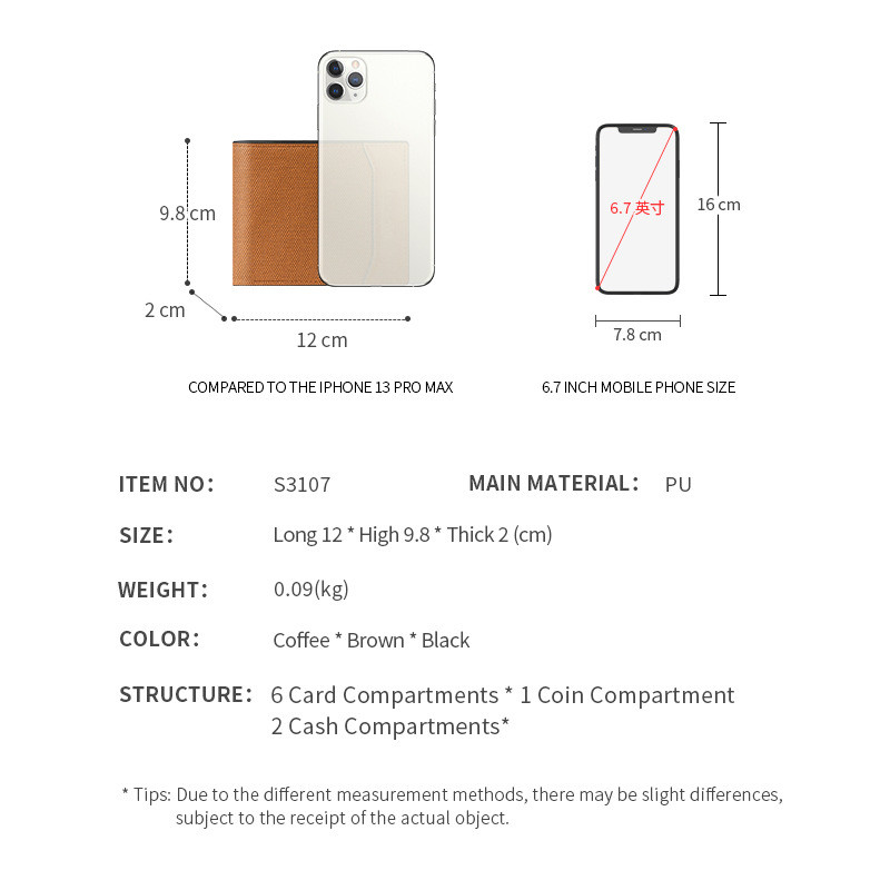 Portofel retro pentru bărbați, scurt de afaceri, cu carduri de îmbinare, modă Europa și America, portofel nou Commuter Zero