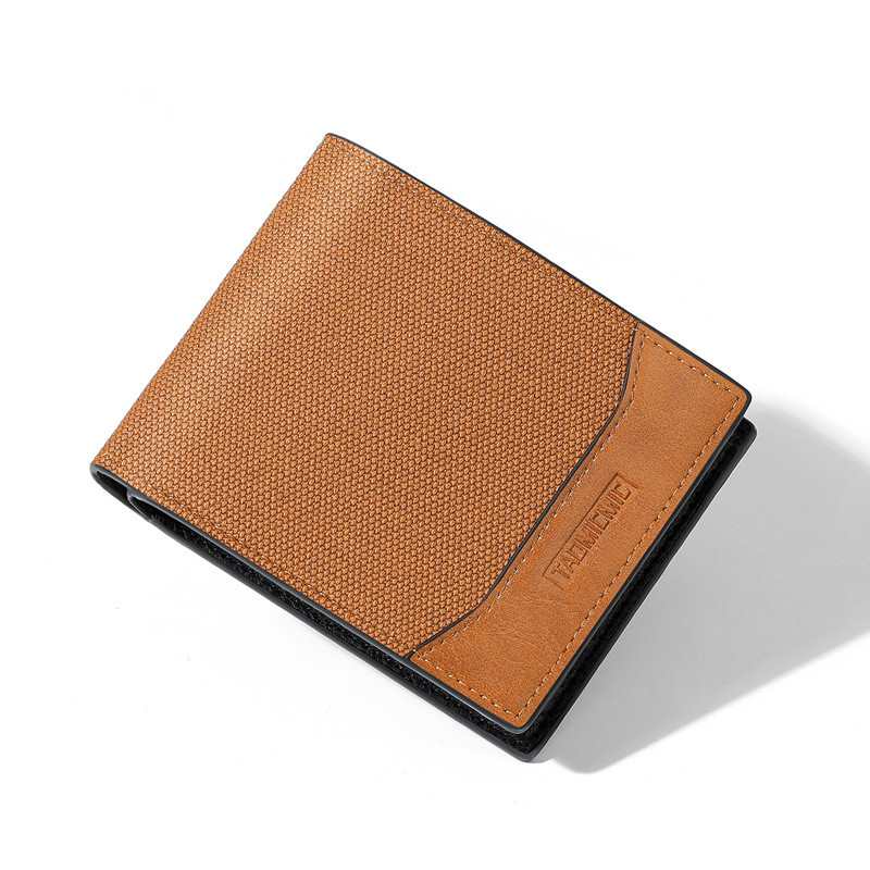 Portofel retro pentru bărbați, scurt de afaceri, cu carduri de îmbinare, modă Europa și America, portofel nou Commuter Zero