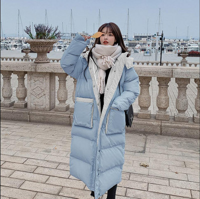 KBAT Ženska zimska snježna jakna Duge tople parke Ženski deblji kaput Pamučno podstavljene Parka jakne Ženska gornja odjeća s kapuljačom