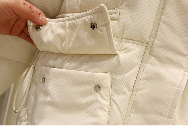 Pamučno podstavljena parka jakna Ženska modna deblja zimska duga jakna s kapuljačom 2023. Ženska pufer jakna Vjetrootporna topla vanjska odjeća