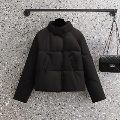 Zimske jakne 2023. Ženski široki kaput Pamučno podstavljene parke Ženska pufer jakna Samostojeći ovratnik Kratki kaput Gornja odjeća slatke boje