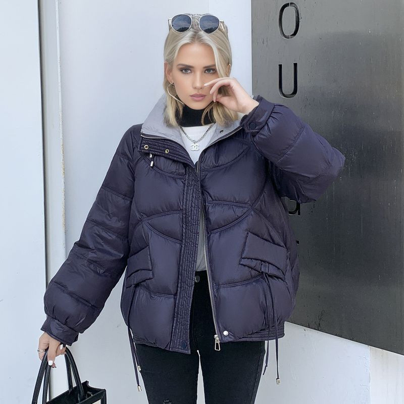 Zimske ženske donje jakne za 2023. Ultra lagane tople ležerne jakne sa samostojećim ovratnikom Ženska pufer jakna Pamučno podstavljena gornja odjeća
