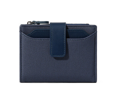 Poslovni prijenosni jednostavni slobodni listovi s više kartica, muški novčanik, kratki patentni zatvarač, vintage kožna višenamjenska kopča