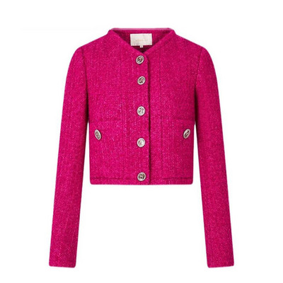 Visokokvalitetna francuska vintage mala mirisna jakna od tvida Topli kaput Ženska zimska moda Ležerni prženi ulični kratki kaputi Gornja odjeća