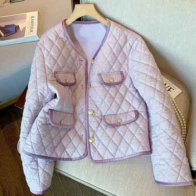 KBAT 2023 Male mirisne lagane pamučne podstavljene jakne Ženske jesenske vintage prošivene kapute Topla Praka ženska kratka vanjska odjeća