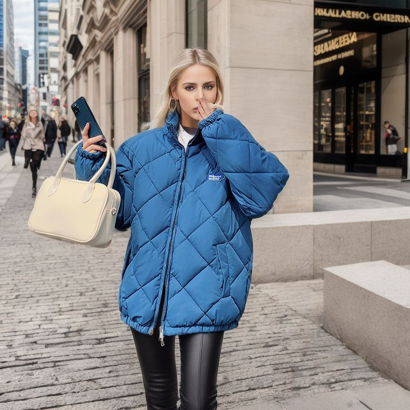 Zimska ženska bejzbol jakna 2023. Široka topla parka Ženska pufer jakna Samostojeći ovratnik Kaput Ležerna gornja odjeća za fakultet