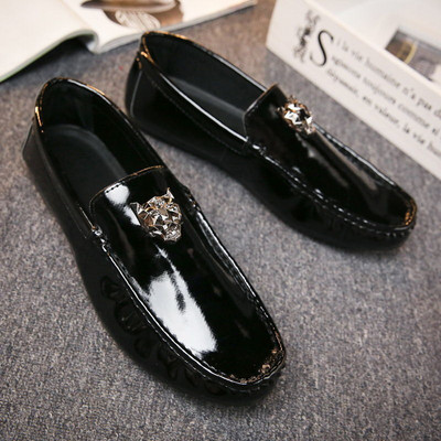 2021 m. vasara Vyriški vairavimo batai Korėjos pupelių batai Socialiniai jaunimo odiniai batai vyriški laisvalaikio batai, prisegami žirniai Batai kokybiška oda