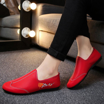 2021 m. vasara Vyriški vairavimo batai Korėjos pupelių batai Socialiniai jaunimo odiniai batai vyriški laisvalaikio batai, prisegami žirniai Batai kokybiška oda