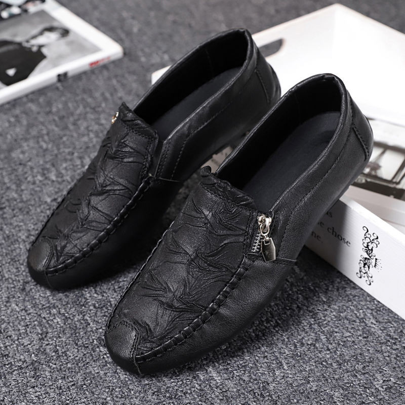 2021 m. vasara Vyriški vairavimo batai Korėjos pupelių batai Socialiniai jaunimo odiniai batai vyriški laisvalaikio batai, prisegami žirniai Batai kokybiška oda