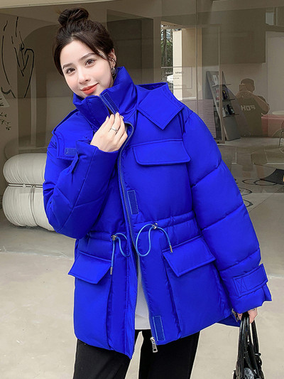 KBAT topla parka snježna jakna Ženska modna deblja zimska široka duga jakna s kapuljačom Ženska topla gornja odjeća otporna na vjetar otporna na kišu