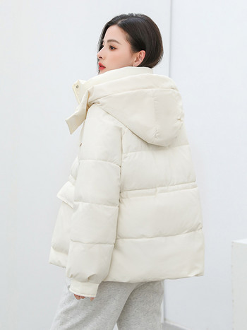 2023 Winter Thick Down Parka Big Pocket Βαμβακερό μπουφάν γυναικείο παλτό μόδας με κουκούλα Casual χαλαρά πάρκα ζεστά ρούχα