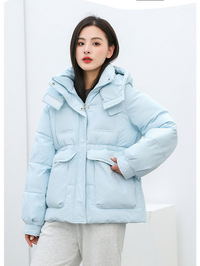 2023 Parka de iarnă cu puf groasă, buzunar mare, jachetă căptușită din bumbac, pardesiu pentru femei, la modă, cu glugă, parkas largi, îmbrăcăminte caldă