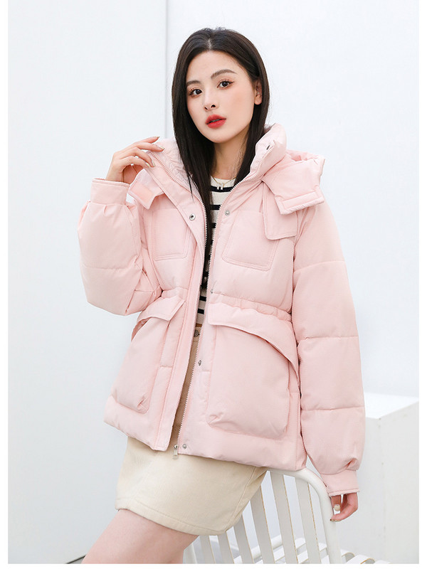 2023 Parka de iarnă cu puf groasă, buzunar mare, jachetă căptușită din bumbac, pardesiu pentru femei, la modă, cu glugă, parkas largi, îmbrăcăminte caldă