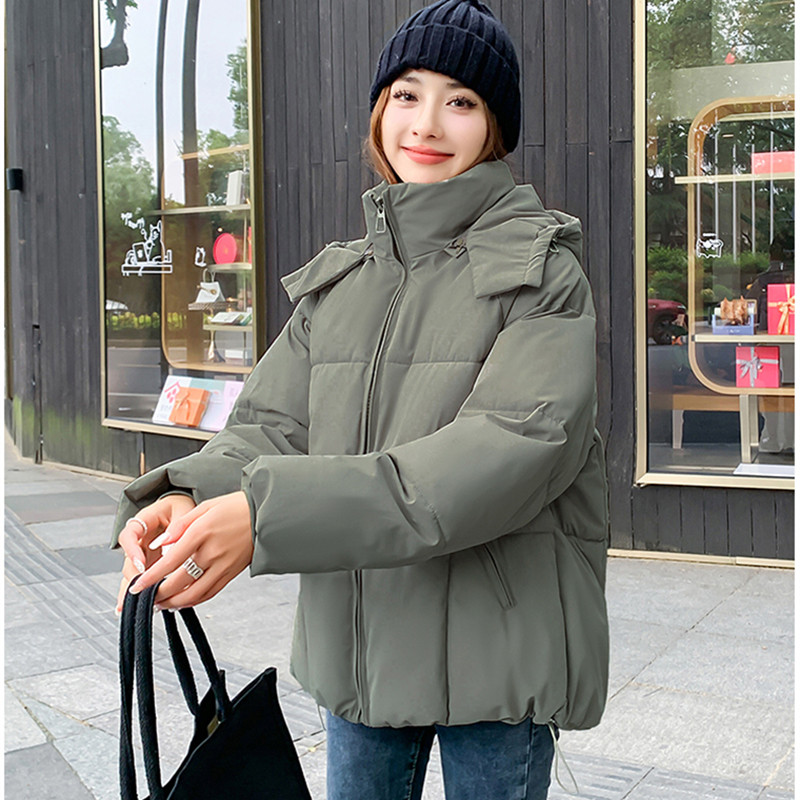 2023 m. Moteriški žieminiai saldainiai Spalva Parkas Korėjietiško stiliaus Moteriška striukė laisvalaikio paltai su gobtuvu Itin lengvas šiltas storas viršutinis drabužis