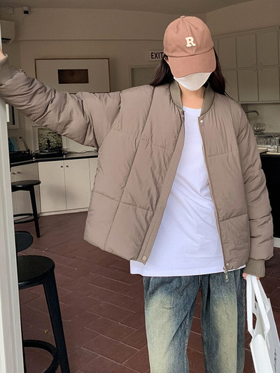 Zimske pufer jakne za 2023. Ženske modne prekomjerne jakne dugih rukava Ležerne široke kratke parke Mujer Debele kapute s podstavljenim pamukom