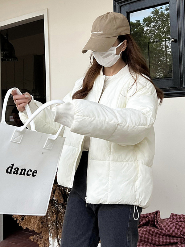 Zimske pufer jakne za 2023. Ženske modne prekomjerne jakne dugih rukava Ležerne široke kratke parke Mujer Debele kapute s podstavljenim pamukom