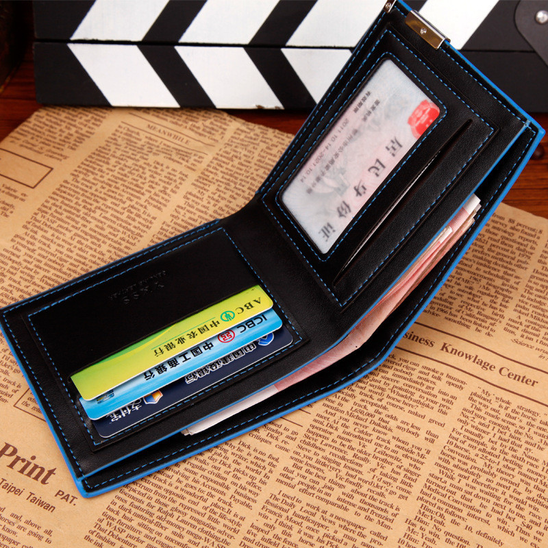 Tanka korejska verzija, kopča za novac u kontrastnoj boji, kratka torbica, torbica, muška torbica