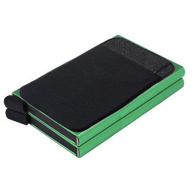 Portofel inteligent Rfid cu două straturi Suport card metal Subțire subțire Portofele bărbați femei Portofel minimalist pop-up Poșetă mică neagră metal