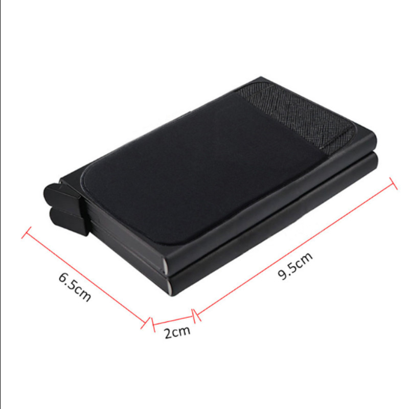 Dvoslojni Rfid Smart Wallet Držač kartice Metalni Tanki Tanki Muški Ženski Pop Up Minimalistički Novčanik Mala crna Metalna torbica