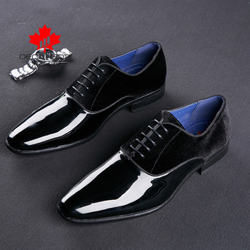 DECARSDZ Мъжки обувки за рокля Есен 2023 Мъжки смокинг обувки Мъжки висококачествени кожени удобни бизнес мъжки официални обувки Есенни мъжки обувки