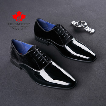 DECARSDZ Мъжки обувки за рокля Есен 2023 Мъжки смокинг обувки Мъжки висококачествени кожени удобни бизнес мъжки официални обувки Есенни мъжки обувки
