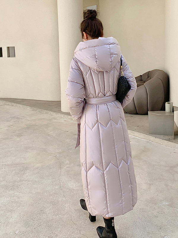 Naujas blizgus „Parka“ sniego paltas, moteriškas 2023 m. mados storas žiemos gobtuvas laisvas ilgas striukė, atsparus vėjui, lietaus šiltas viršutinis drabužis