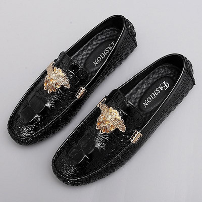 2023 m. Nauji madingi valčių batai Vyriški klasikiniai laisvalaikio batai Kokybiški odiniai Patogūs vyriški batai Ryškių spalvų batai „Loafers“