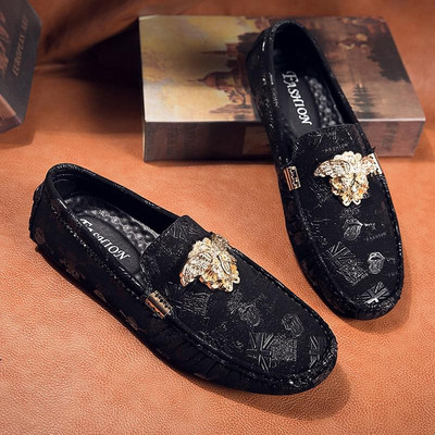 2023 m. Nauji madingi valčių batai Vyriški klasikiniai laisvalaikio batai Kokybiški odiniai Patogūs vyriški batai Ryškių spalvų batai „Loafers“