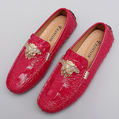 2023 m. Nauji madingi valčių batai Vyriški klasikiniai laisvalaikio batai Kokybiški odiniai Patogūs vyriški batai Ryškių spalvų batai „Loafers“