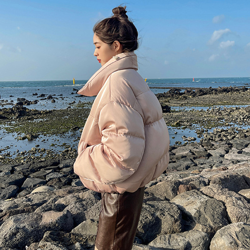 Jachete căptușite din bumbac la modă coreeană de iarnă 2023 Parka supradimensionată, ultra ușoară, caldă, ocazională, jachetă puf pentru femei, pardesiu