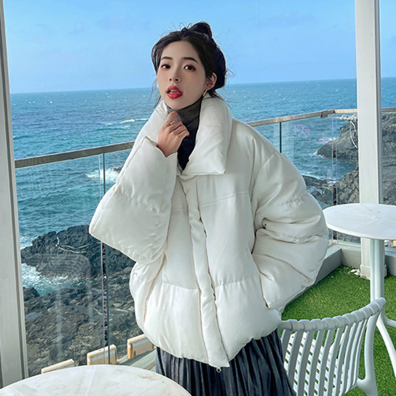 Jachete căptușite din bumbac la modă coreeană de iarnă 2023 Parka supradimensionată, ultra ușoară, caldă, ocazională, jachetă puf pentru femei, pardesiu
