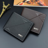 Bărbați Scurt Bifold Faux Piele Masculina Billetera Suport card de credit Portofel Portofel Poșetă Clutch Solid Hombre Business Slim