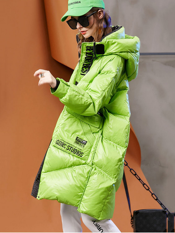 KBAT 2023 Zimske ženske donje jakne Lagane tople ležerne kapute Sjajna ženska pufer jakna Parka s kapuljačom Kaput otporan na vjetar