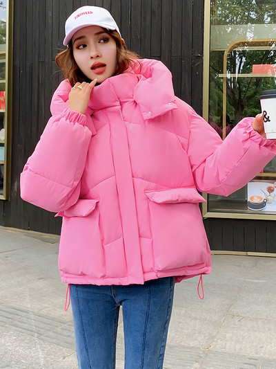 Zimska ženska jakna Candy Colors Parke Kaput Novi sportski stil Debeli topli podstavljeni kaput Ženska zimska odjeća Široka jakna Parke