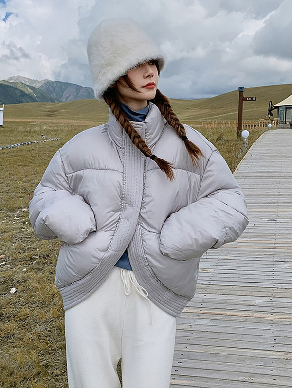 Jachete de puf pentru femei de iarnă 2023, haină ocazională, caldă, jachetă puf pentru femei, pardesă supradimensionată, căptușită din bumbac