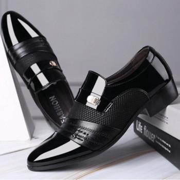Кожени обувки за мъже Луксозни големи размери Парти офис бизнес ежедневни обувки Бивши мъжки обувки Черни мокасини Zapatos De Vestir Hombre