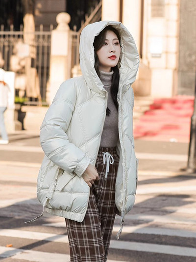 Sjajni kaput parka Ženska modna deblja zimska široka jakna s kapuljačom 2023. Ženski kaput Otporan na vjetar Topla gornja odjeća otporna na kišu