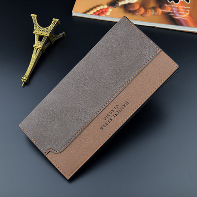 Muški novčanik Muški dugi stil, modni šavovi, kontrastne boje, mladenački mekani novčanik, torba za odijelo s više kartica, 2023. Novi novčanik