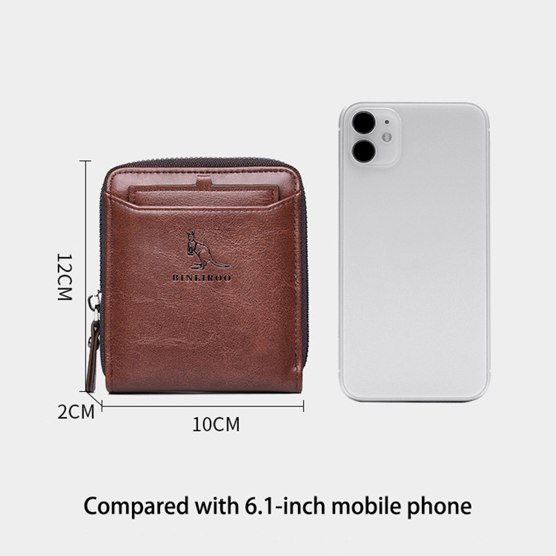 Luksuzni dizajnerski muški novčanici od kože Držač RFID kartice Muški novčanik Novčanica s patentnim zatvaračem za muške držače kartice Billfold