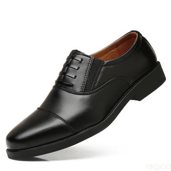 Мъжки обувки за рокля Луксозна марка Бизнес кожени обувки за мъже Удобни остри социални обувки Мъжки спортни ежедневни обувки