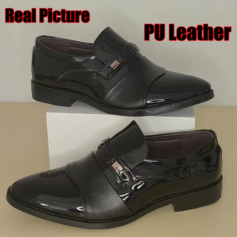 Pantofi de lux pentru bărbați, din piele neagră, pentru nuntă, oxford formali, marimea plus 38-48, pantofi de birou, casual, de afaceri, pantofi de rochie.